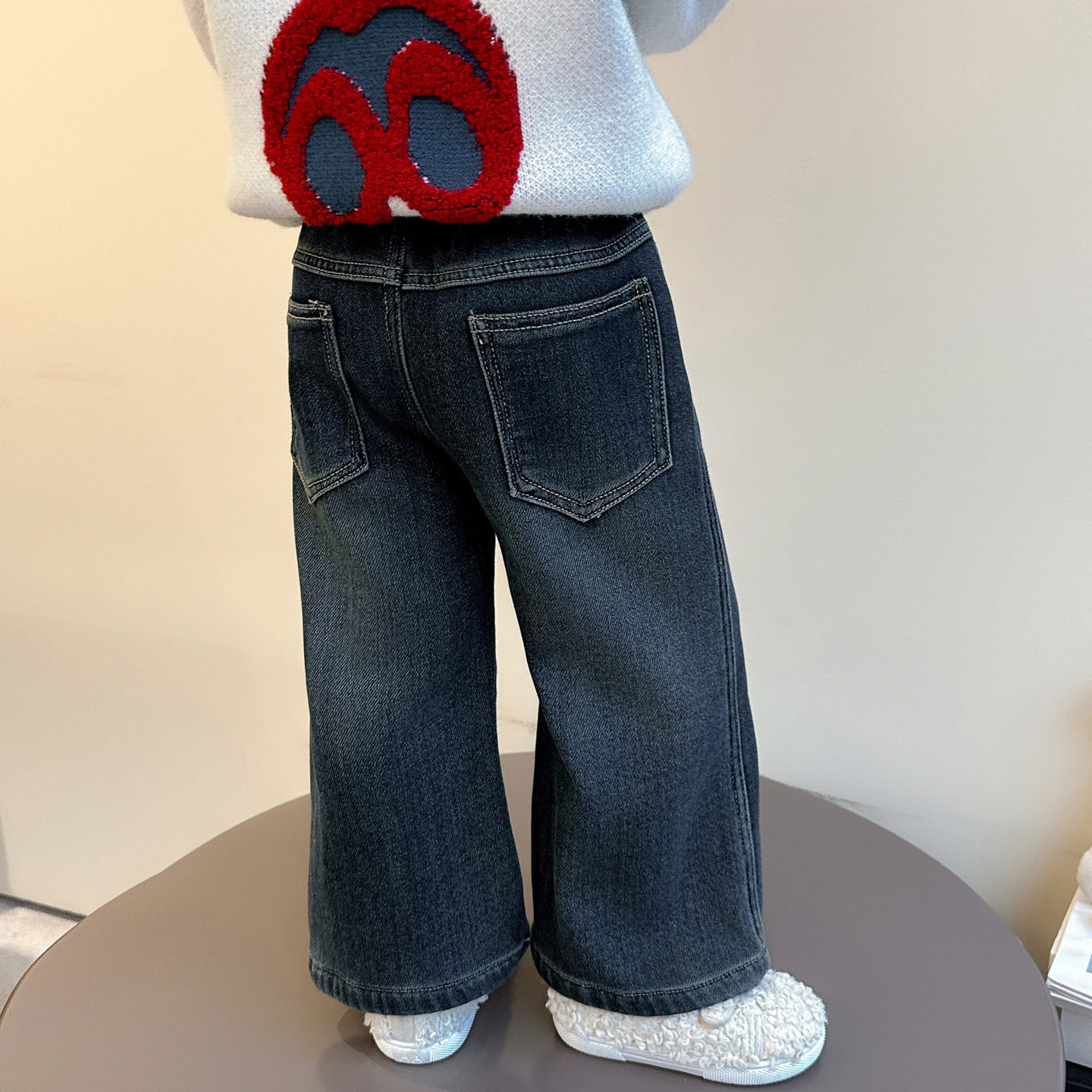 女童加绒牛仔裤秋冬2026新款卡通中小童直筒裤韩版冬装儿童裤子潮,淘宝优惠券,粉丝福利购,淘宝优惠卷