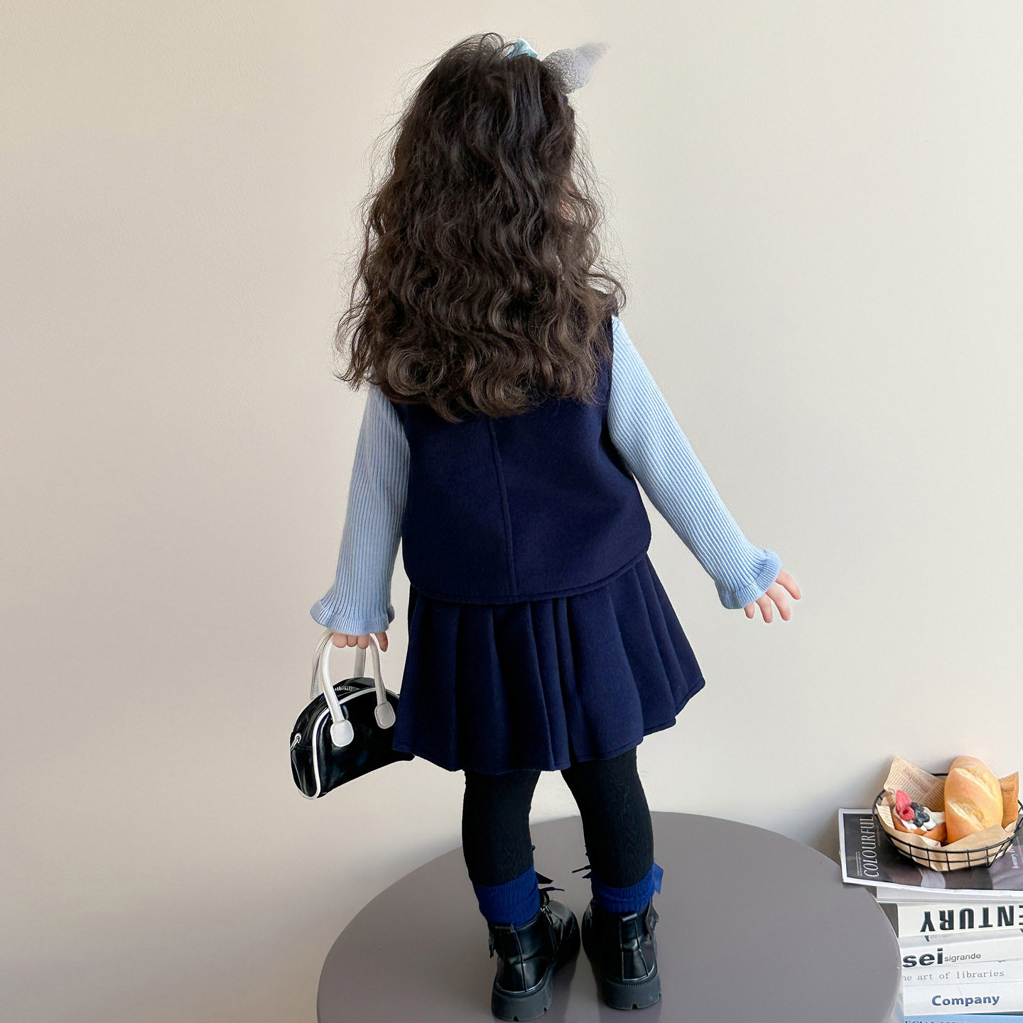 女小童加绒套装冬季2026新款卡通儿童马甲百褶裙三件套女宝宝冬装,淘宝优惠券,粉丝福利购,淘宝优惠卷