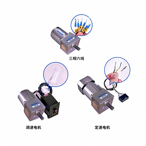 250W调速电机马达交流220V单相配齿轮减速箱6GU-40K带调速器可逆 - 图1