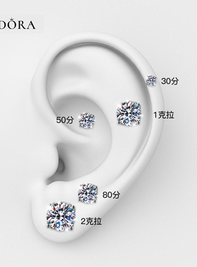 耳针莫桑钻牛头DoraS999纯银
