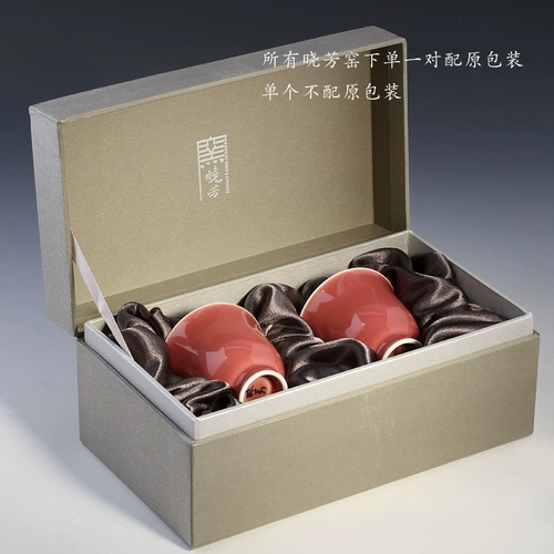 Тайваньский керамический художник Cai xiaofang xiaofang kiln peach red glaze cup чашка чашка мастер чаша