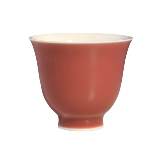 Тайваньский керамический художник Cai xiaofang xiaofang kiln peach red glaze cup чашка чашка мастер чаша
