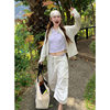 UPF50+ raw yarn stand collar lightweight sun protection clothing for women