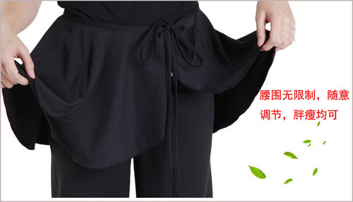 新款广场舞裙子 短裙半身裙 一片裙拉丁舞蹈裙装 女拉丁裙练功裙 - 图2