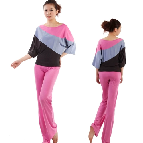 Летний лонгслив, одежда для йоги, комплект для спортзала, спортивный костюм, в корейском стиле, длина миди, свободный крой