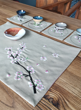 diy初学立体餐盘垫打发时间刺绣