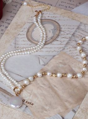 一款多戴天然淡水珍珠项链手链套装巴洛克轻奢原创设计现货