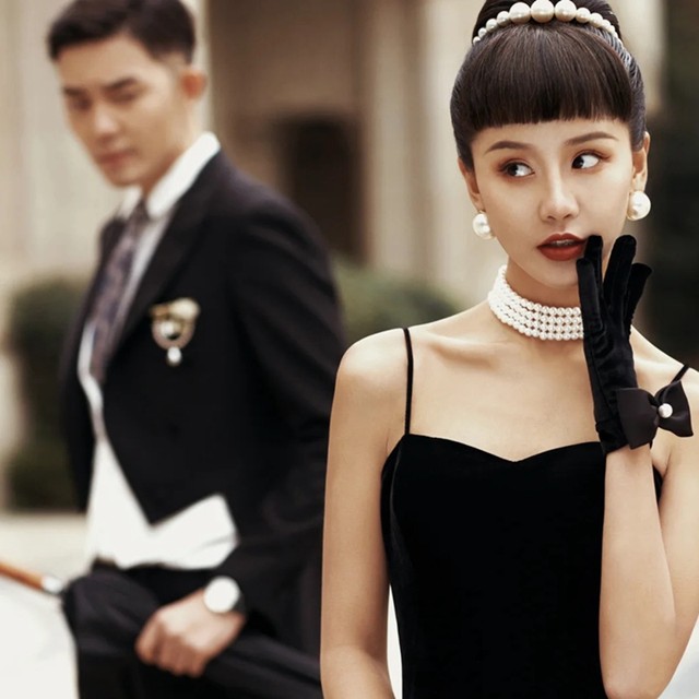 Pearl necklace necklace multi-night Shanghai Hepburn same style