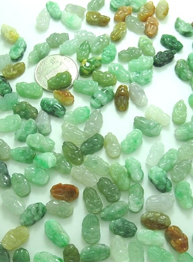 精品新款原创设计全新天然玉吊坠翡翠双貔貅挂饰手机饰品玉佩项链