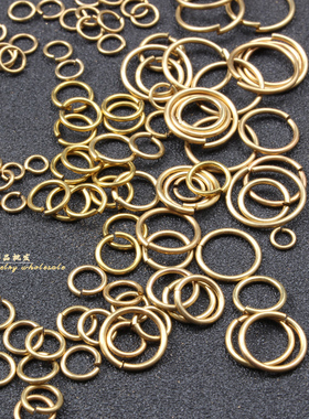 diy金属手工黄铜开口圈