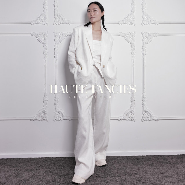 Post-conception ທໍ່ linen ສີຂາວ jumpsuit ເທິງສໍາລັບແມ່ຍິງ