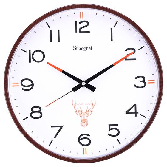 Shanghai clock Nordic Fulu quartz clock living room bedroom silent wall clock creative fashion light luxury punch-free clock