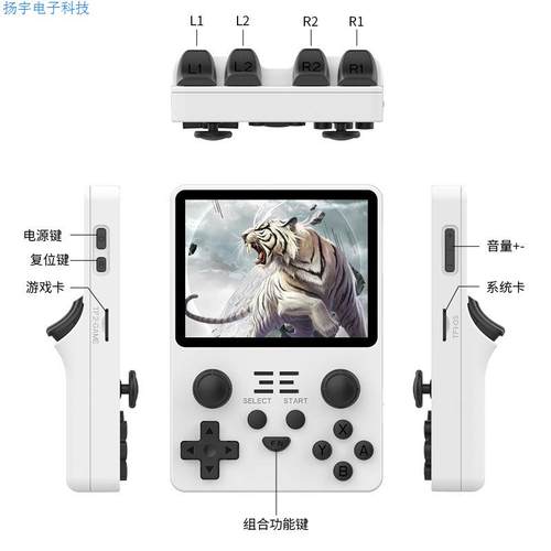 新品RGB20S游戏机IPS屏FC复古掌上游戏机横屏高清IPS街机psp掌机 - 图1