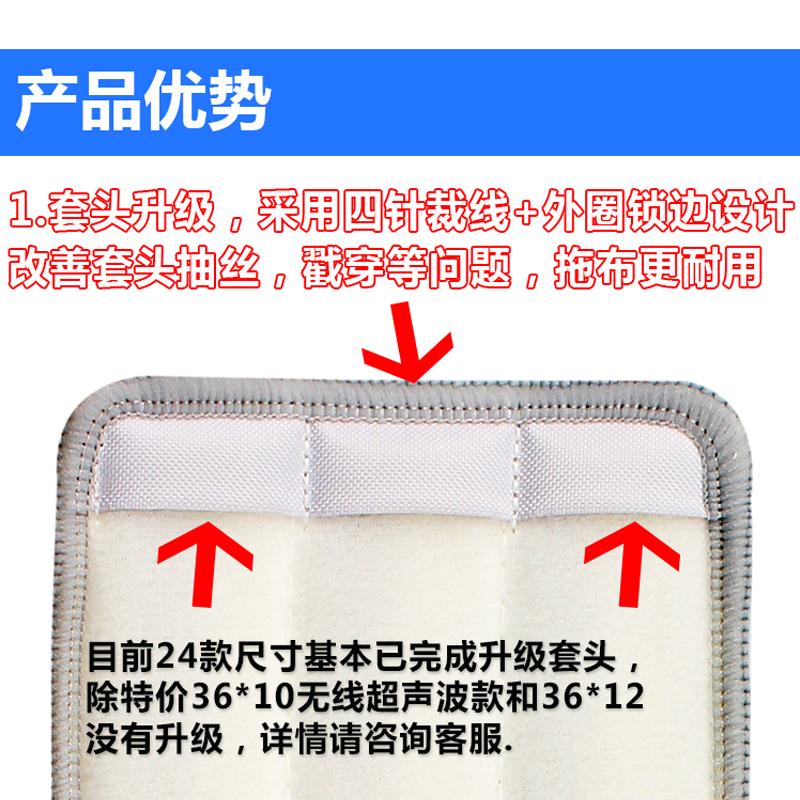 刮刮乐替换布平板拖把布头粘贴式配布免手洗懒人粘扣式墩布尘推头 - 图0