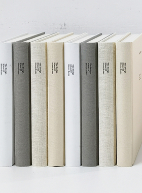 现代简约创意麻布仿真书道具书假书装饰书书架书房背景墙软装饰品