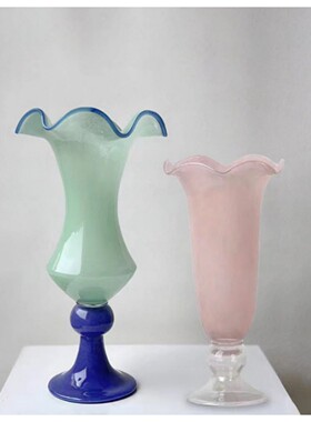 现代简约创意复古法式风灯造型花瓶花器样板间桌面茶几电视柜软装