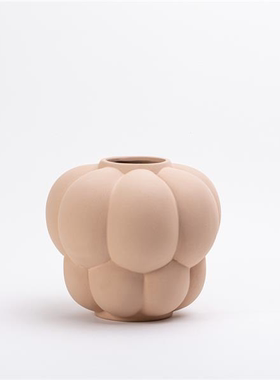 现代简约创意奶油系列花器花瓶砧板样板房售楼处家居桌面软装饰品