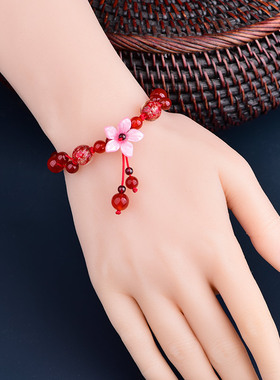 中国风红色新年过年古风手绳