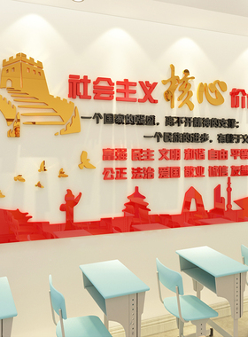 社会主义核心党员活动室背景墙贴