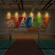 Sports indoor basketball gym wall sticker