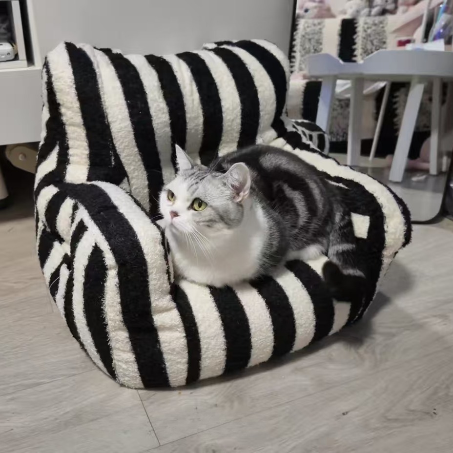 猫窝冬季保暖四季中小型犬狗窝狗狗沙发可拆洗猫床垫子宠物用品 - 图0