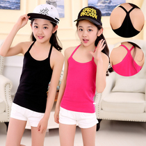 Children 8 girls harness small vest pure cotton 9 beaten bottom 5 Summer 11 years 3 CUHK Scout 4 Girls 6 sleeveless lingerie 7