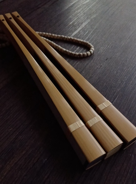 洒金纯手工宣纸水磨玉竹文玩折扇
