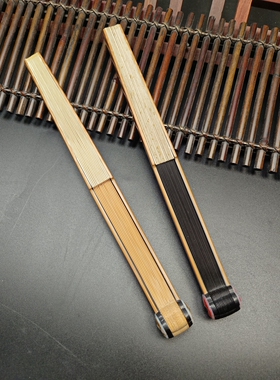老玉竹折扇猫爪头型精工老艺人制