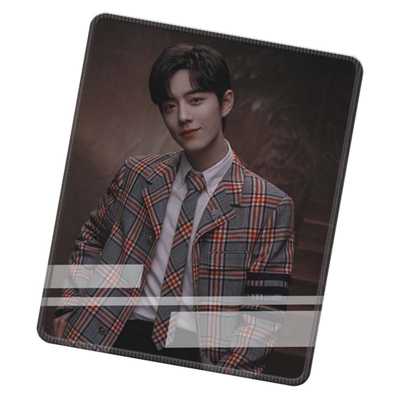 肖战鼠标垫超级厚5MM方形防滑锁边垫电脑周边爱豆魏无羡博君一肖,淘宝优惠券,粉丝福利购,淘宝优惠卷