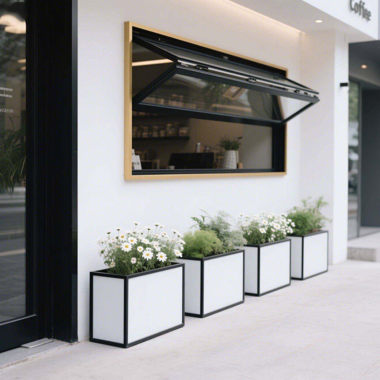 户外不锈钢花箱组合商业街售楼部外摆花盆铁艺花槽花坛种植箱,淘宝优惠券,粉丝福利购,淘宝优惠卷