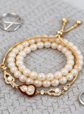 新中式三生福禄葫芦手链女时尚轻奢小众精致感本命年福禄手饰