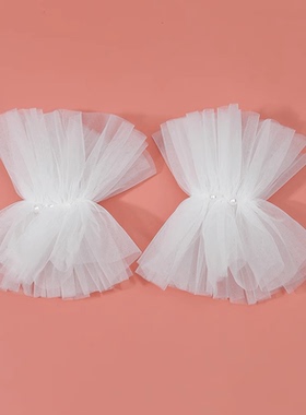 Lolita婚礼短款网纱唯美小花环