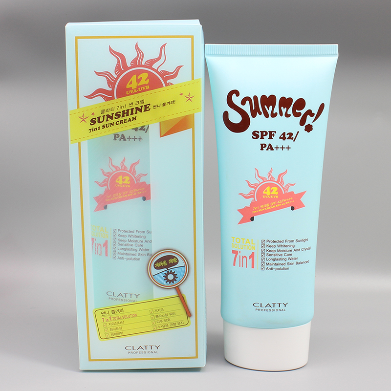 韩国进口可蕾蒂chatty7in1防晒霜乳SPF42PA+++保湿控油清爽隔离 - 图2