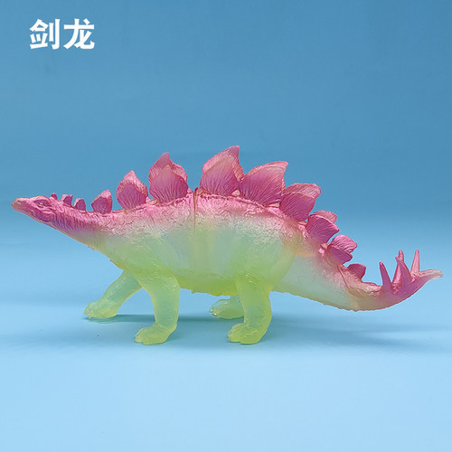 大号夜光恐龙世界仿真玩具荧光小恐龙软胶模型环保材质男孩礼物 - 图2