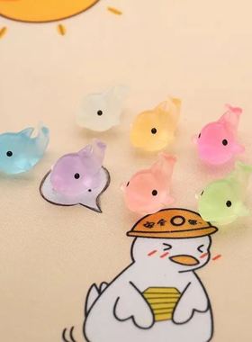 七彩夜光小海豚微景观DIY摆件创意可爱发光海豚树脂工艺品小礼物