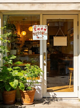 圣诞冬日风铁艺店铺引流门牌