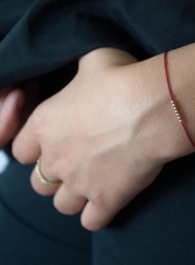 男女通用14K金欧美本命年红绳