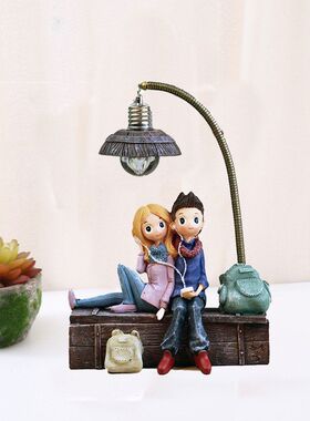 树脂小夜灯情侣送生日朋友客厅