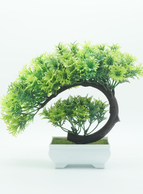 新款仿真花盆景塑料花绿植植物