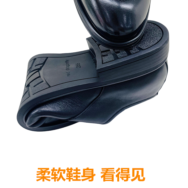 红蜻蜓皮鞋男商务婚鞋软底防滑工作系带职业男鞋超软QA62825571 - 图1