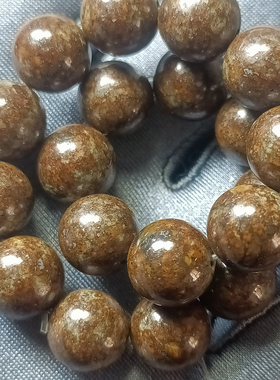 天然H5型普通球粒精品石陨石手串