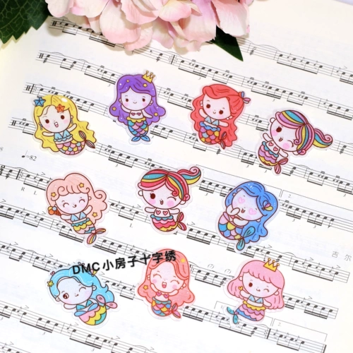 Магнитная система хранения, милый магнит на холодильник, с вышивкой, русалка