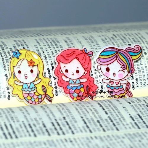 Магнитная система хранения, милый магнит на холодильник, с вышивкой, русалка