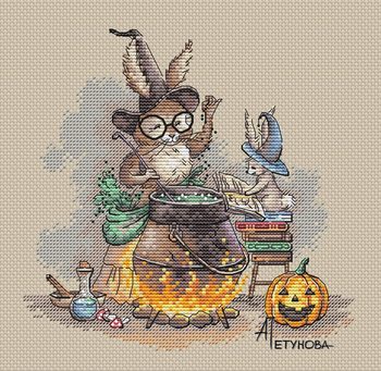 Little House Cross Stitch ຂອງແທ້ຝຣັ່ງ DMC Thread Grandma Rabbit Series Grandma Rabbit and Grandma Cute and Obediently Hanging Pictures