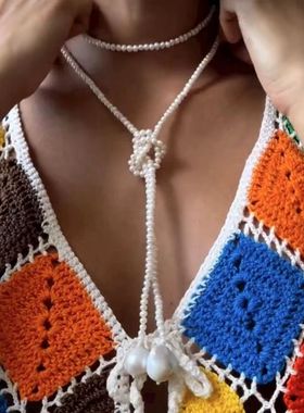 天然巴洛克珍珠超长项链毛衣链