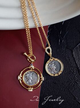 古希腊赫尔墨斯古银币钱币项链