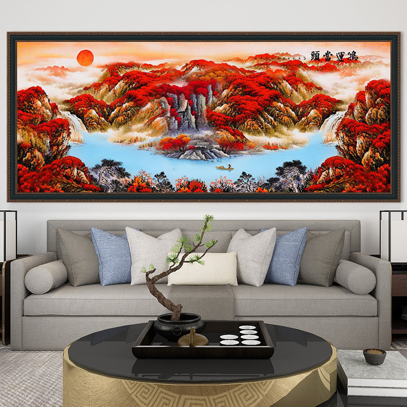 5d钻石画满钻客厅鸿运当头手工diy贴钻石绣十字绣2025新款山水画,淘宝优惠券,粉丝福利购,淘宝优惠卷