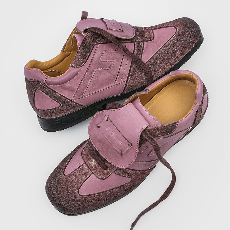 德训鞋男款真皮透气2025新款复古方头翻盖拳击平底训练鞋阿甘鞋女,淘宝优惠券,粉丝福利购,淘宝优惠卷