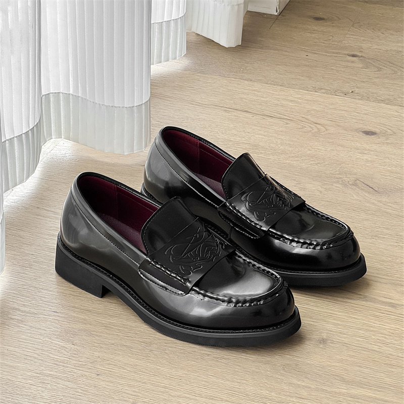 吸血鬼乐福鞋男款真皮复古英伦风潮款压花通勤皮鞋一脚蹬德比鞋女,淘宝优惠券,粉丝福利购,淘宝优惠卷