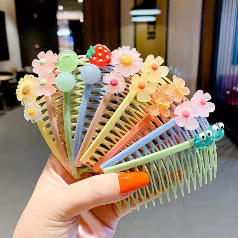 儿童插梳发卡碎发整理神器刘海发饰女童发梳宝宝头饰发夹碎发梳 - 图2